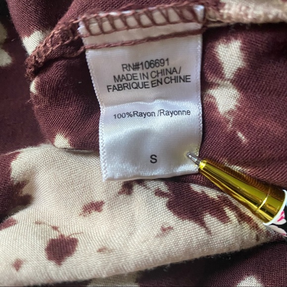 NEW Young Fabulous & Broke Burgundy Tie Dye Dress - Picture 10 of 15